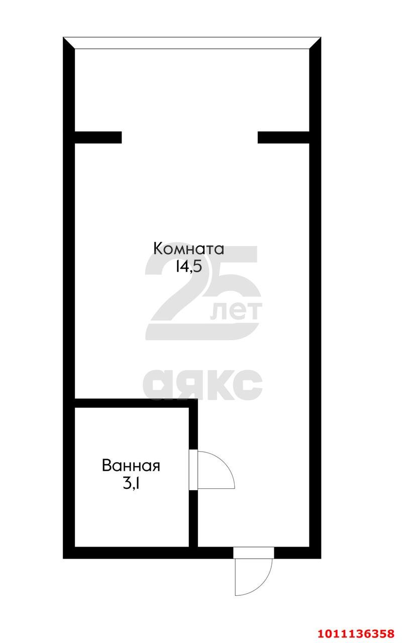 Фото №7: Студия 22 м² - Краснодар, Калинино, ул. Кадетская, 9