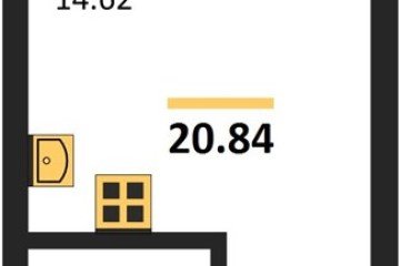 Фото №1: Студия 20 м², 7/18 эт. - Краснодар, мкр. ЖК Тёплые Края,