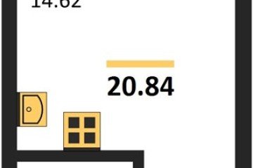 Фото №1: Студия 21 м², 7/18 эт. - Краснодар, мкр. ЖК Тёплые Края,