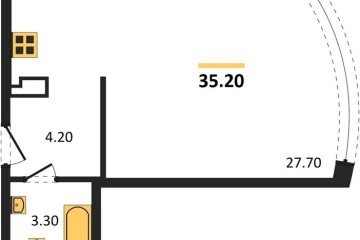 Фото №1: Студия 35 м², 9/16 эт. - Краснодар, мкр. жилой комплекс Самолёт-6,