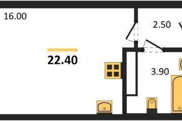 Фото №1: Студия 22 м², 15/16 эт. - Краснодар, мкр. жилой комплекс Самолёт-6,