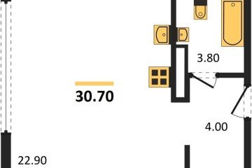 Фото №1: Студия 30 м², 16/16 эт. - Краснодар, мкр. жилой комплекс Самолёт-6,