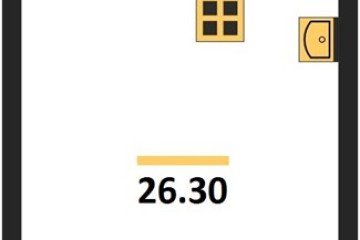 Фото №1: Студия 26 м², 15/16 эт. - Краснодар, мкр. жилой комплекс Самолёт-6,