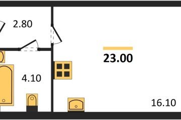 Фото №1: Студия 23 м², 2/16 эт. - Краснодар, мкр. жилой комплекс Самолёт-6,