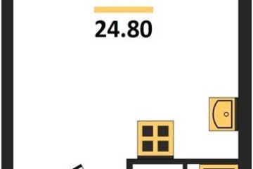 Фото №1: Студия 24 м², 9/16 эт. - Краснодар, мкр. жилой комплекс Самолёт-6,