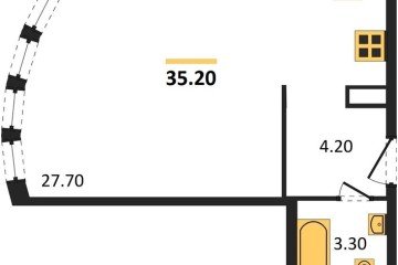 Фото №1: Студия 35 м², 3/16 эт. - Краснодар, мкр. жилой комплекс Самолёт-6,