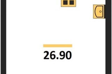 Фото №1: Студия 26 м², 2/16 эт. - Краснодар, мкр. жилой комплекс Самолёт-6,