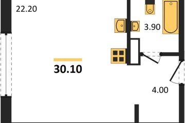 Фото №1: Студия 30 м², 3/16 эт. - Краснодар, мкр. жилой комплекс Самолёт-6,