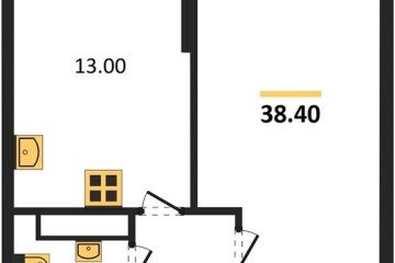 Фото №1: 1-комнатная квартира 38 м², 13/16 эт. - Краснодар, мкр. жилой комплекс Самолёт-6,