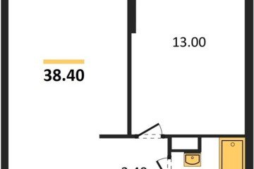 Фото №1: 1-комнатная квартира 38 м², 15/16 эт. - Краснодар, мкр. жилой комплекс Самолёт-6,
