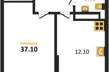 Фото №1: 1-комнатная квартира 37 м², 15/16 эт. - Краснодар, мкр. жилой комплекс Самолёт-6,