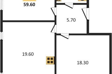 Фото №1: 2-комнатная квартира 59 м², 1/16 эт. - Краснодар, мкр. жилой комплекс Самолёт-6,