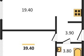 Фото №1: 1-комнатная квартира 39 м², 1/16 эт. - Краснодар, мкр. жилой комплекс Самолёт-6,
