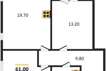 Фото №1: 2-комнатная квартира 61 м², 1/16 эт. - Краснодар, мкр. жилой комплекс Самолёт-6,