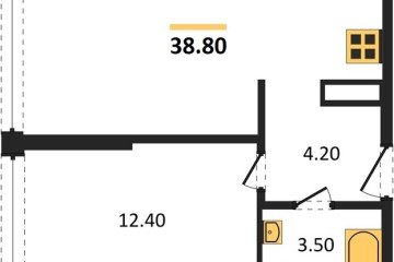 Фото №1: 1-комнатная квартира 38&nbsp;м², 15/16&nbsp;эт. - Краснодар, мкр. жилой комплекс Самолёт-6, 