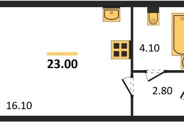 Фото №1: Студия 23 м², 2/16 эт. - Краснодар, мкр. жилой комплекс Самолёт-6,
