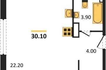 Фото №1: Студия 30 м², 4/16 эт. - Краснодар, мкр. жилой комплекс Самолёт-6,