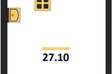Фото №1: Студия 27 м², 16/16 эт. - Краснодар, мкр. жилой комплекс Самолёт-6,