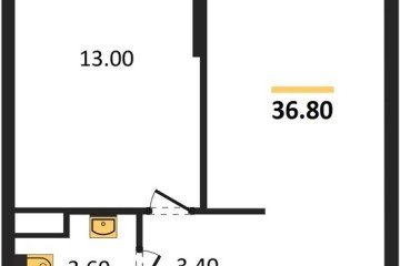 Фото №1: 1-комнатная квартира 36 м², 16/16 эт. - Краснодар, мкр. жилой комплекс Самолёт-6,