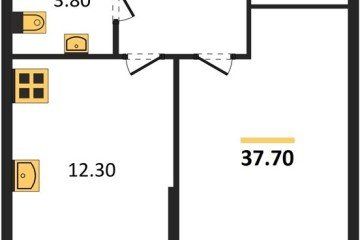 Фото №1: 1-комнатная квартира 37 м², 2/16 эт. - Краснодар, мкр. жилой комплекс Самолёт-6,