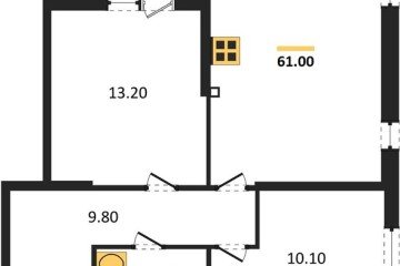 Фото №1: 2-комнатная квартира 61 м², 2/16 эт. - Краснодар, мкр. жилой комплекс Самолёт-6,