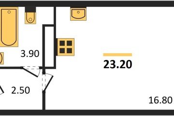 Фото №1: Студия 23 м², 16/16 эт. - Краснодар, мкр. жилой комплекс Самолёт-6,