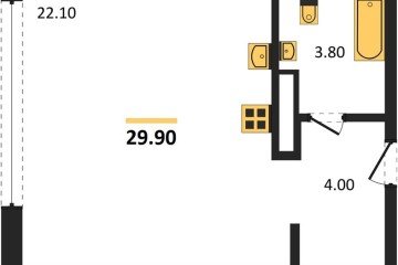 Фото №1: Студия 29 м², 15/16 эт. - Краснодар, мкр. жилой комплекс Самолёт-6,