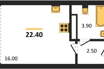 Фото №1: Студия 22 м², 15/16 эт. - Краснодар, мкр. жилой комплекс Самолёт-6,