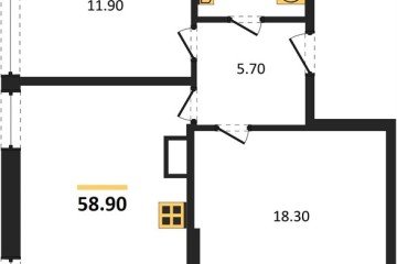 Фото №1: 2-комнатная квартира 58 м², 15/16 эт. - Краснодар, мкр. жилой комплекс Самолёт-6,