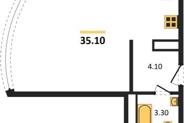 Фото №1: Студия 35 м², 15/16 эт. - Краснодар, мкр. жилой комплекс Самолёт-6,