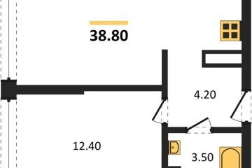 Фото №1: 1-комнатная квартира 38 м², 15/16 эт. - Краснодар, мкр. жилой комплекс Самолёт-6,