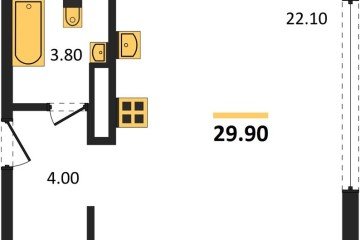 Фото №1: Студия 29 м², 15/16 эт. - Краснодар, мкр. жилой комплекс Самолёт-6,
