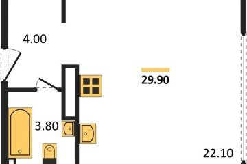 Фото №1: Студия 29 м², 15/16 эт. - Краснодар, мкр. жилой комплекс Самолёт-6,