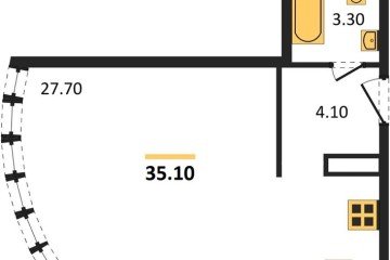 Фото №1: Студия 35 м², 15/16 эт. - Краснодар, мкр. жилой комплекс Самолёт-6,