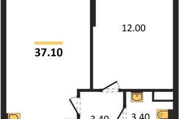 Фото №1: 1-комнатная квартира 37 м², 10/16 эт. - Краснодар, мкр. жилой комплекс Самолёт-6,