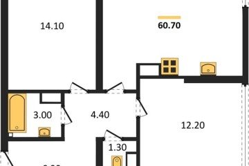 Фото №1: 2-комнатная квартира 60 м², 15/16 эт. - Краснодар, мкр. жилой комплекс Самолёт-6,