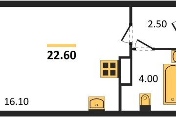 Фото №1: Студия 22 м², 6/16 эт. - Краснодар, мкр. жилой комплекс Самолёт-6,