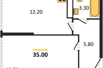 Фото №1: 1-комнатная квартира 35 м², 15/16 эт. - Краснодар, мкр. жилой комплекс Самолёт-6,