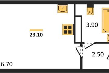 Фото №1: Студия 23 м², 16/16 эт. - Краснодар, мкр. жилой комплекс Самолёт-6,