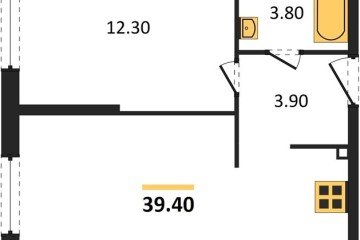 Фото №1: 1-комнатная квартира 39 м², 1/16 эт. - Краснодар, мкр. жилой комплекс Самолёт-6,