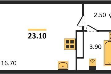 Фото №1: Студия 23 м², 16/16 эт. - Краснодар, мкр. жилой комплекс Самолёт-6,