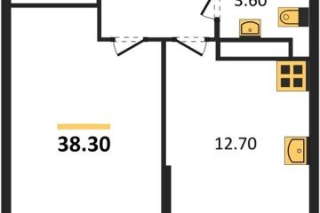 Фото №1: 1-комнатная квартира 38 м², 16/16 эт. - Краснодар, мкр. жилой комплекс Самолёт-6,