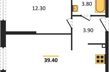 Фото №1: 1-комнатная квартира 39 м², 1/16 эт. - Краснодар, мкр. жилой комплекс Самолёт-6,