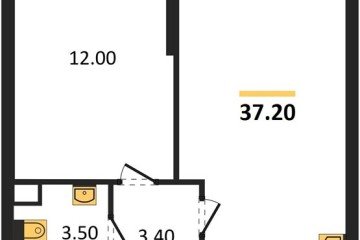Фото №1: 1-комнатная квартира 37 м², 2/16 эт. - Краснодар, мкр. жилой комплекс Самолёт-6,