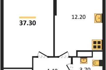 Фото №1: 1-комнатная квартира 37 м², 3/16 эт. - Краснодар, мкр. жилой комплекс Самолёт-6,