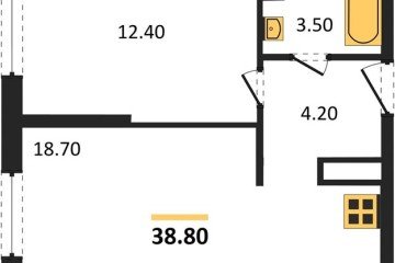 Фото №1: 1-комнатная квартира 38 м², 14/16 эт. - Краснодар, мкр. жилой комплекс Самолёт-6,