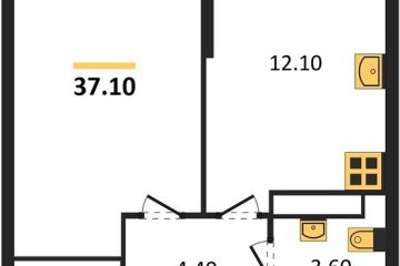 Фото №1: 1-комнатная квартира 37 м², 11/16 эт. - Краснодар, мкр. жилой комплекс Самолёт-6,
