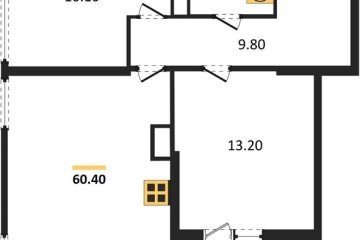 Фото №1: 2-комнатная квартира 60&nbsp;м², 15/16&nbsp;эт. - Краснодар, мкр. жилой комплекс Самолёт-6, 