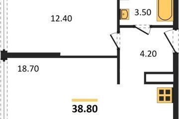Фото №1: 1-комнатная квартира 38&nbsp;м², 15/16&nbsp;эт. - Краснодар, мкр. жилой комплекс Самолёт-6, 