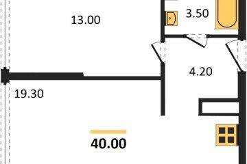 Фото №1: 1-комнатная квартира 40 м², 16/16 эт. - Краснодар, мкр. жилой комплекс Самолёт-6,